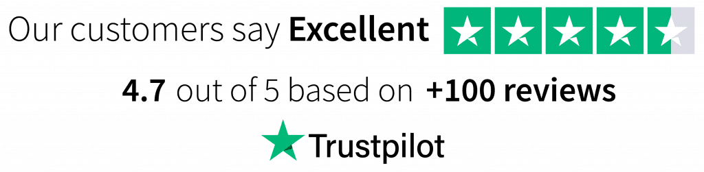 Trustpilot logo with positive customer reviews for British IPTV UK subscription service